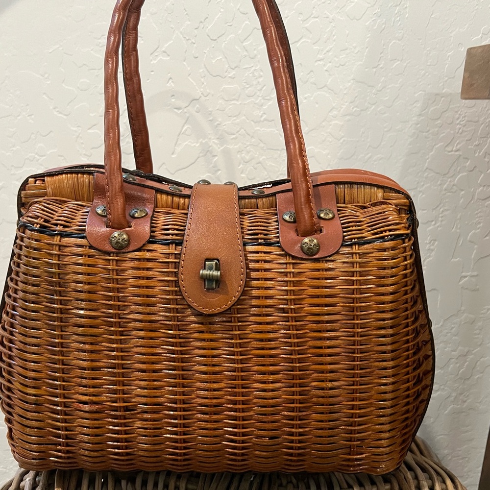 Patricia Nash Tan Woven Satchel
